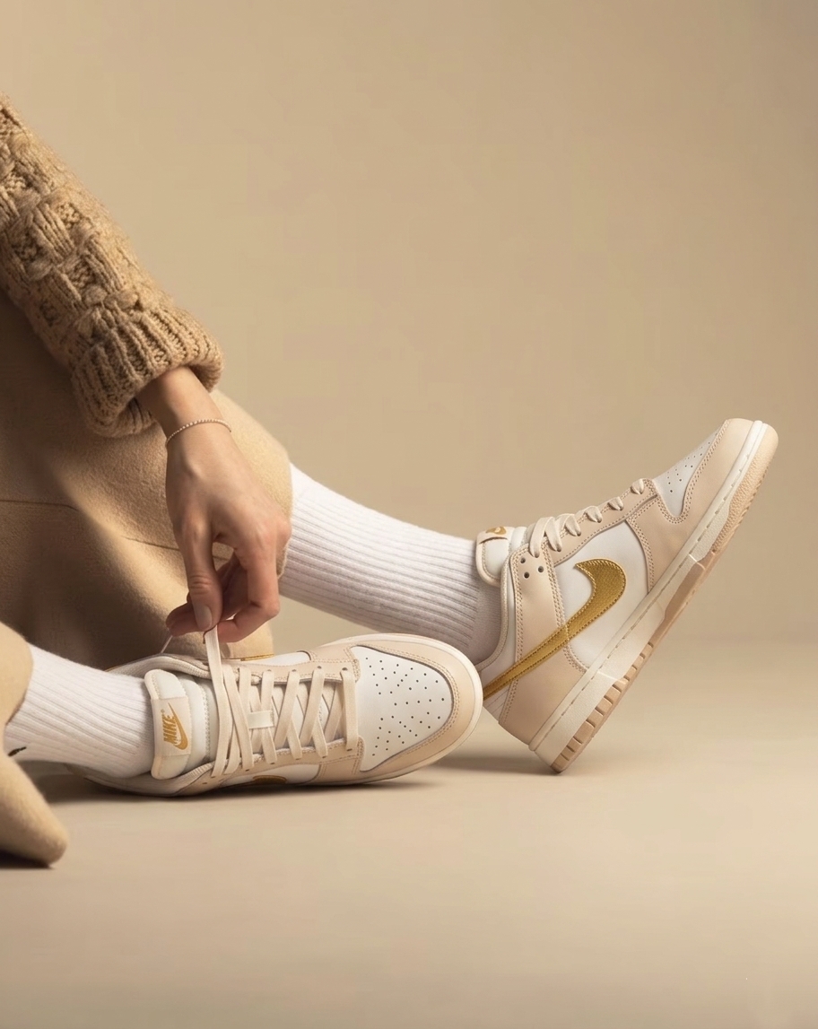 Nike Dunk Low "Phantom Metallic Gold"