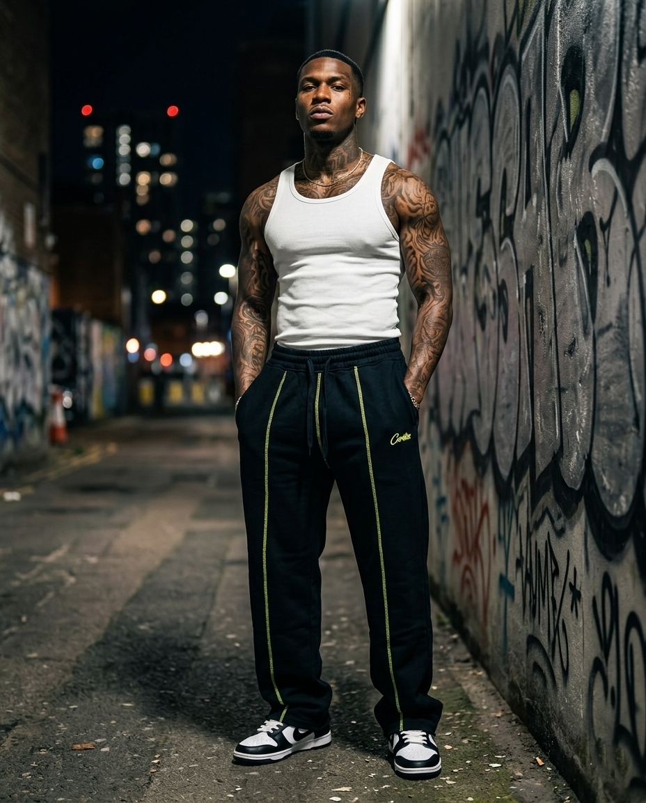 Corteiz Jogger " Black & Yellow "