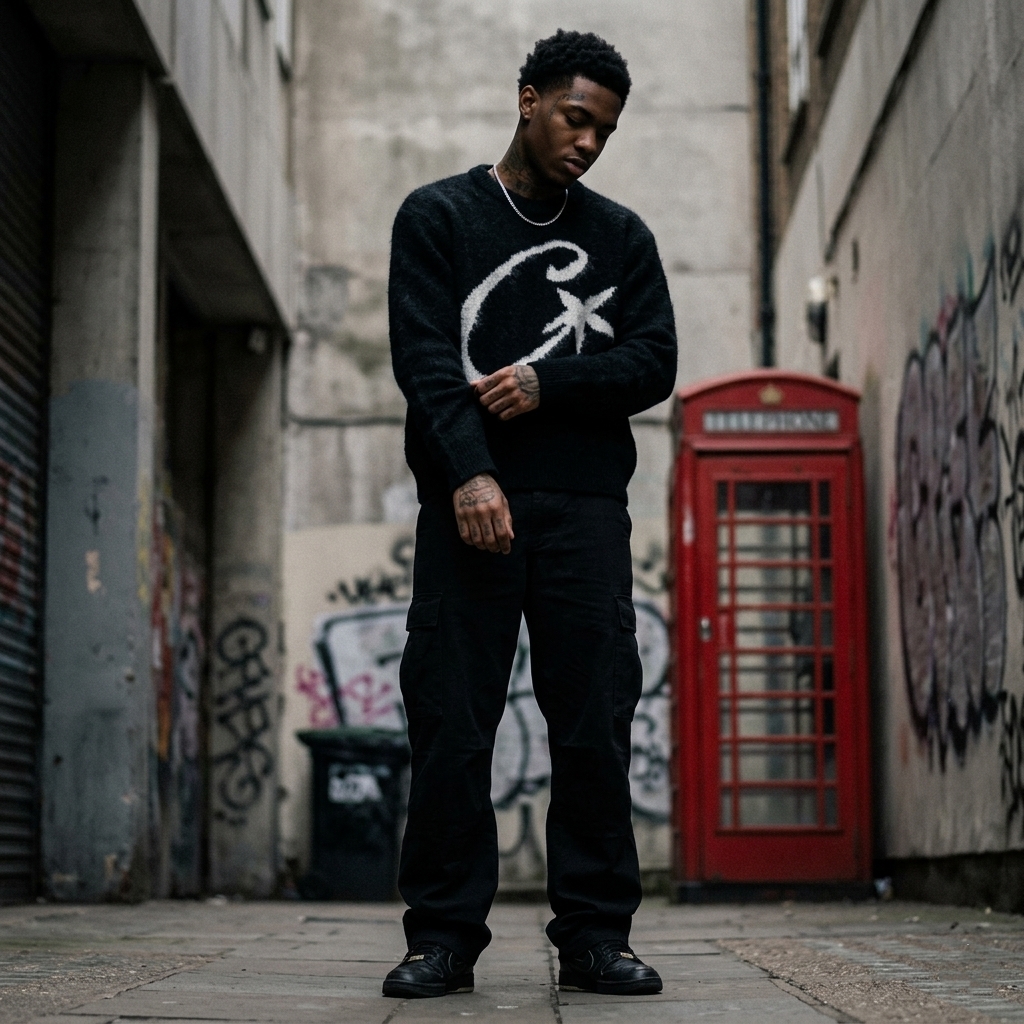 Corteiz C-Star Mohair Knit Sweater