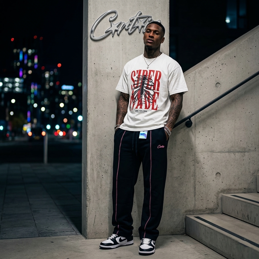 Corteiz Jogger " Black And purple "