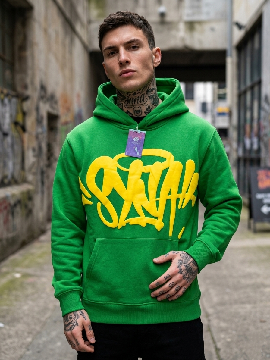 HOODIE SYNAWORLD GREEN / YELLOW